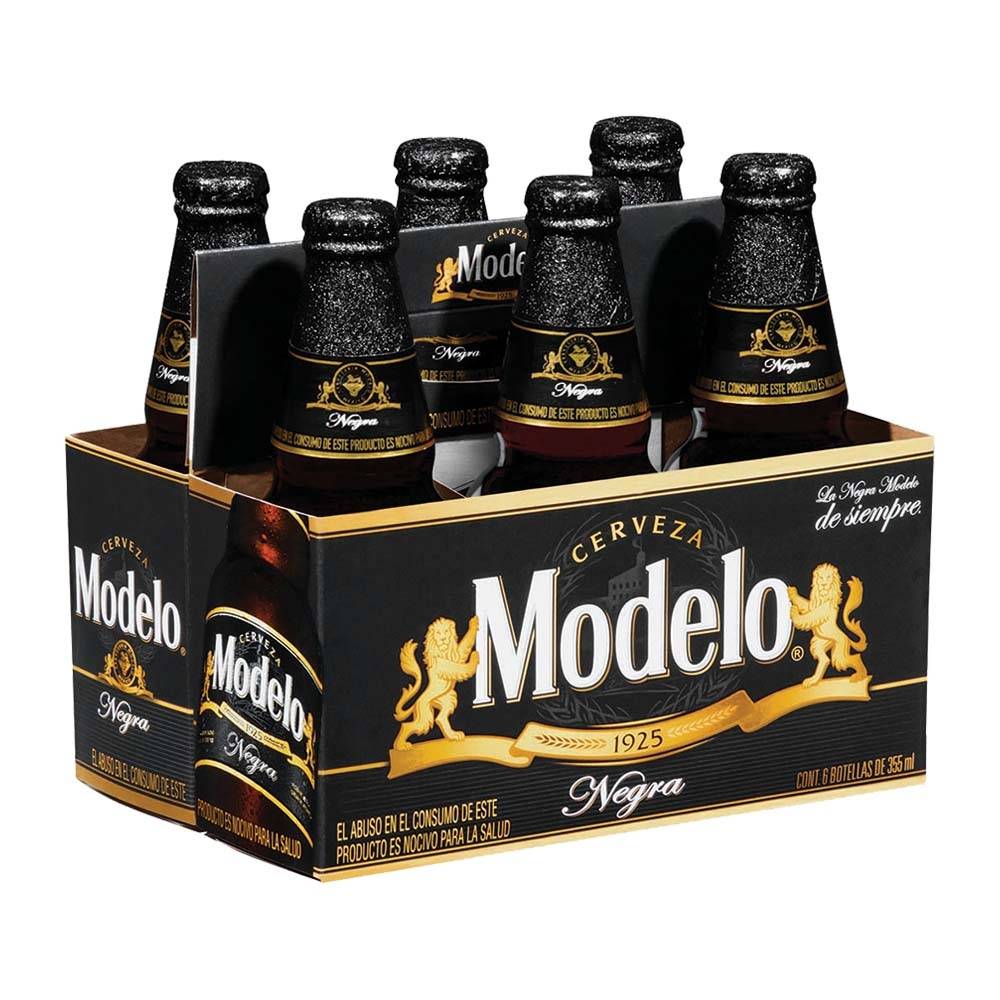 Cerveza oscura Negra Modelo 6 botellas de 355 ml c/u –   – Tienda en linea de productos originarios de Jerez, Zacatecas, MX.