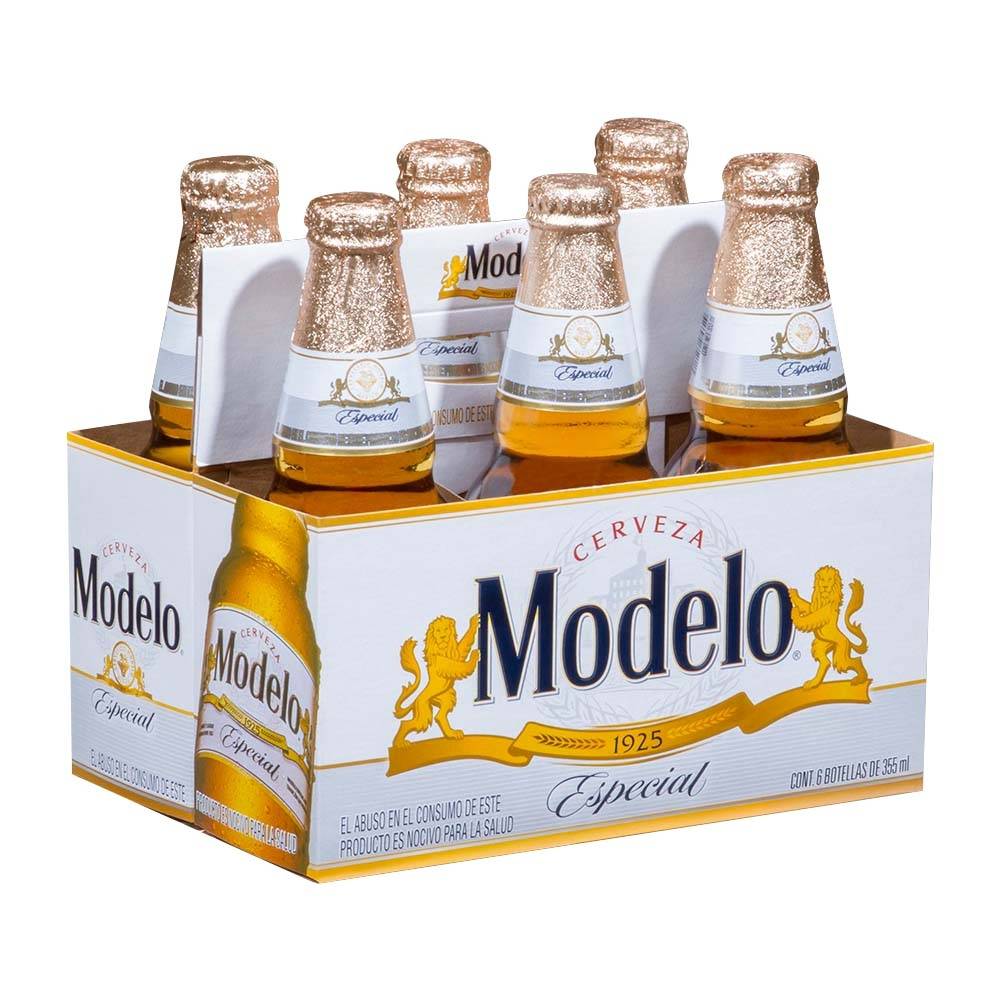 Cerveza clara Modelo Especial 6 botellas de 355 ml c/u –   – Tienda en linea de productos originarios de Jerez,  Zacatecas, MX.